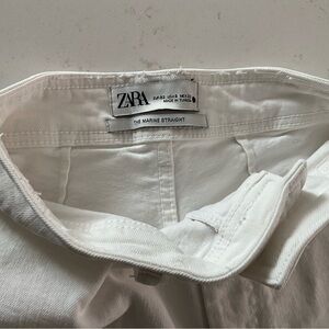 Zara white  Marine Straight Jeans